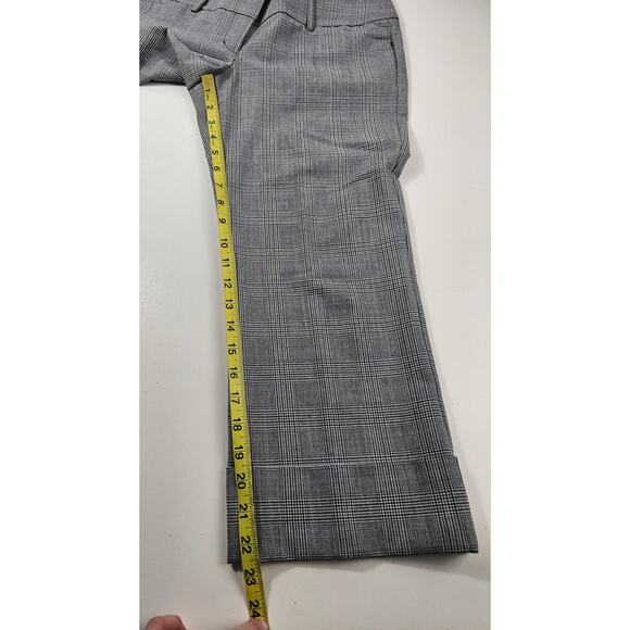 NWOT Express design 4 editor cropped cuffed black plaid career business casual - Picture 6 of 8